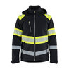 BLÅKLÄDER Highvis softshell-takki kevyesti topattu, musta/huomiokelt.